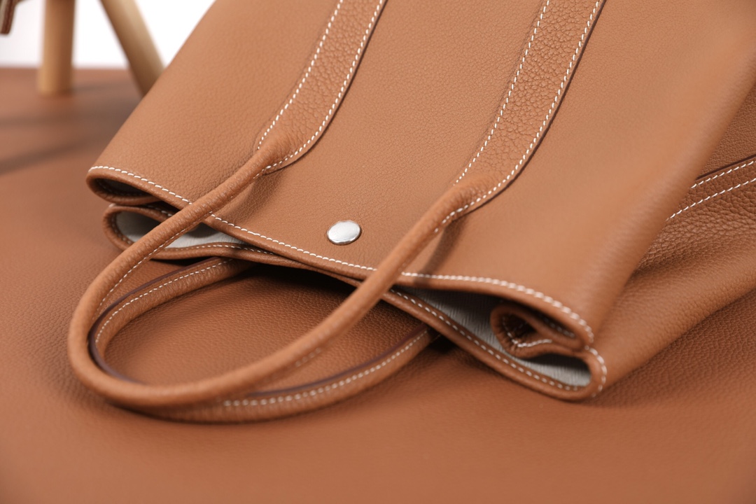 에르메스 가든파티30 골드브라운 토고가죽